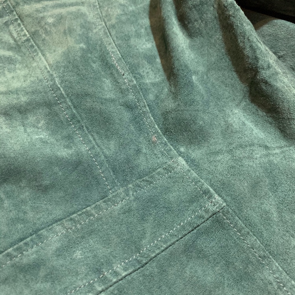 Gorgeous teal suede jacket - Picture 5 of 6